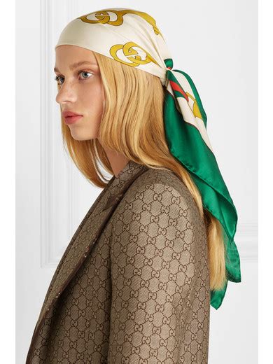 gucci printed twill scarf|gucci scarf celebrities.